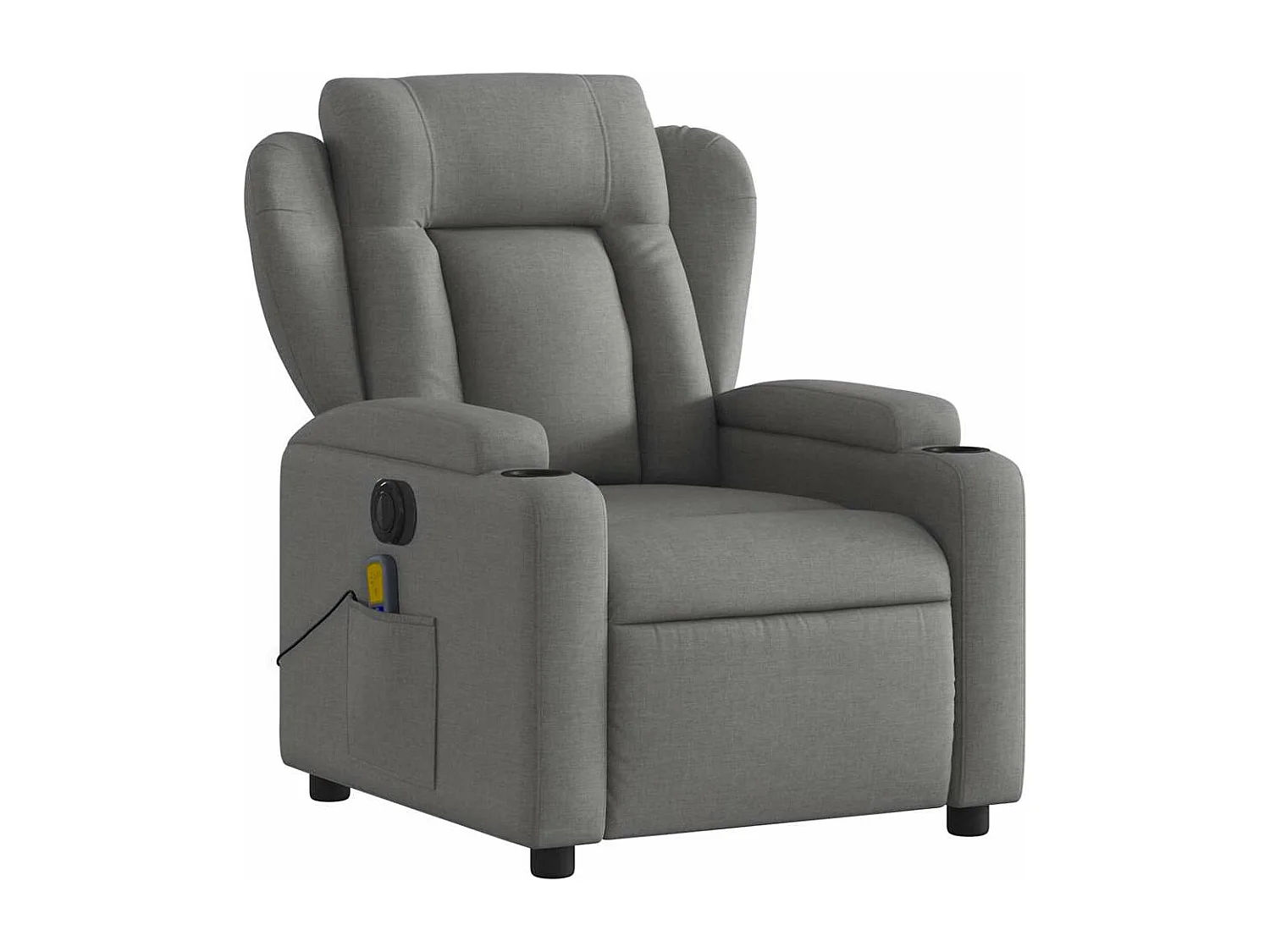 Fauteuil inclinable massant électrique gris foncé tissu