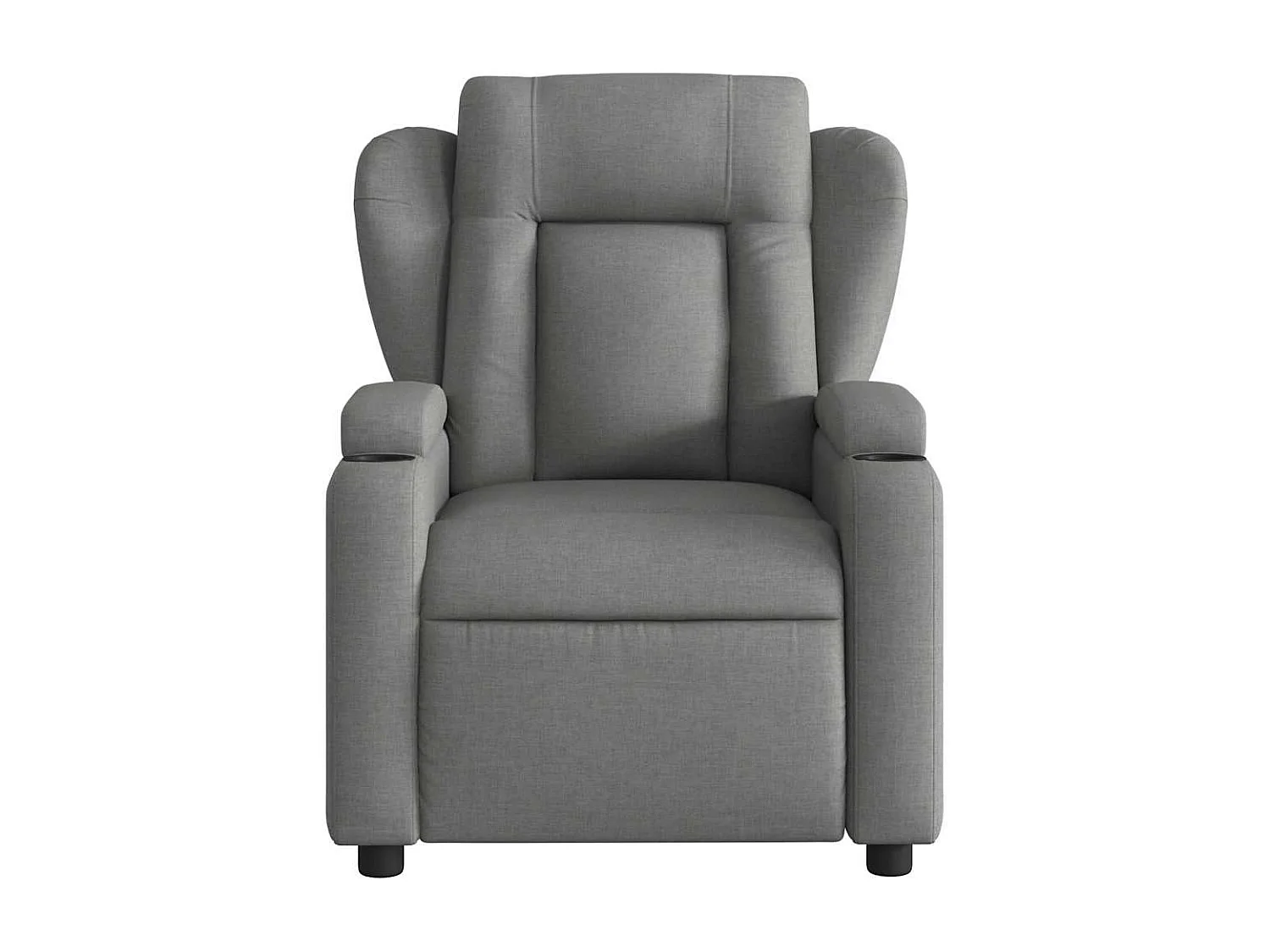 Sillón reclinable de masaje eléctrico tela gris oscuro