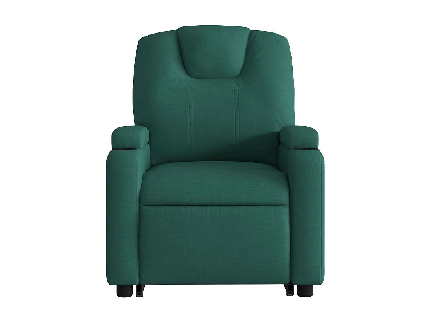 Sillón masaje eléctrico reclinable elevable tela verde oscuro