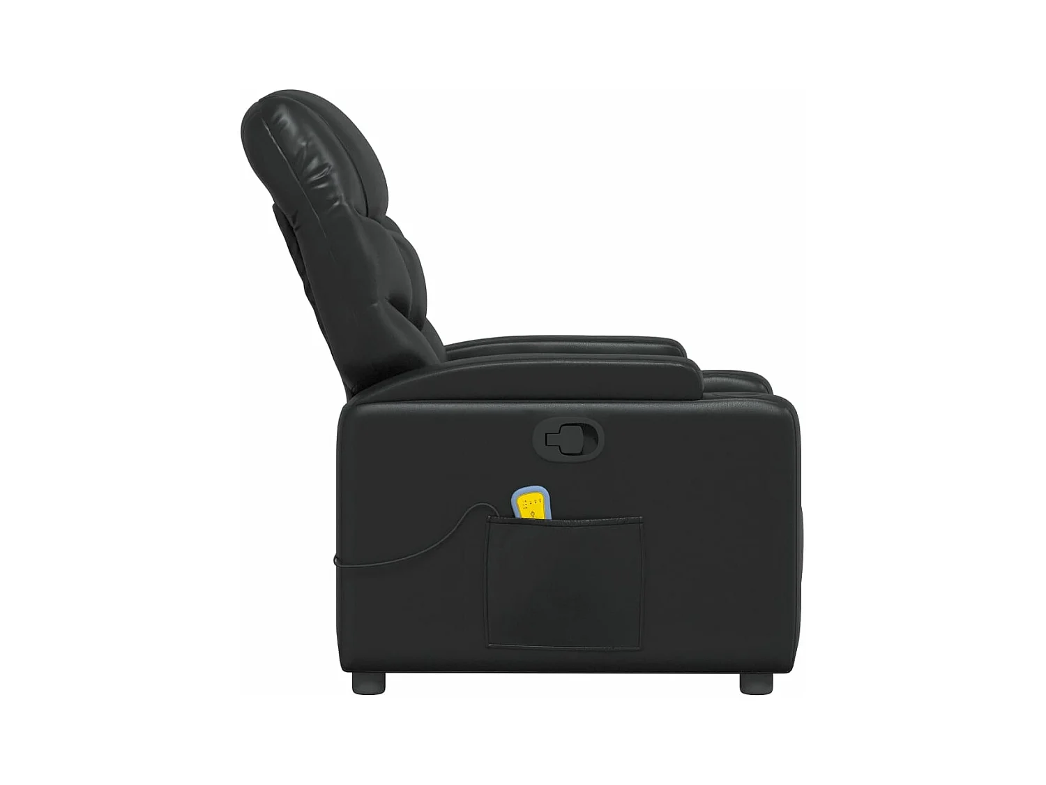 Fauteuil massant inclinable Noir Similicuir