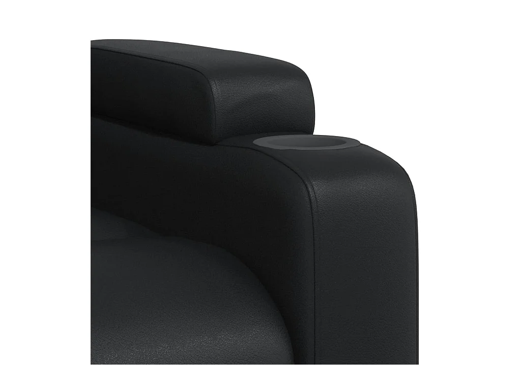 Fauteuil massant inclinable Noir Similicuir