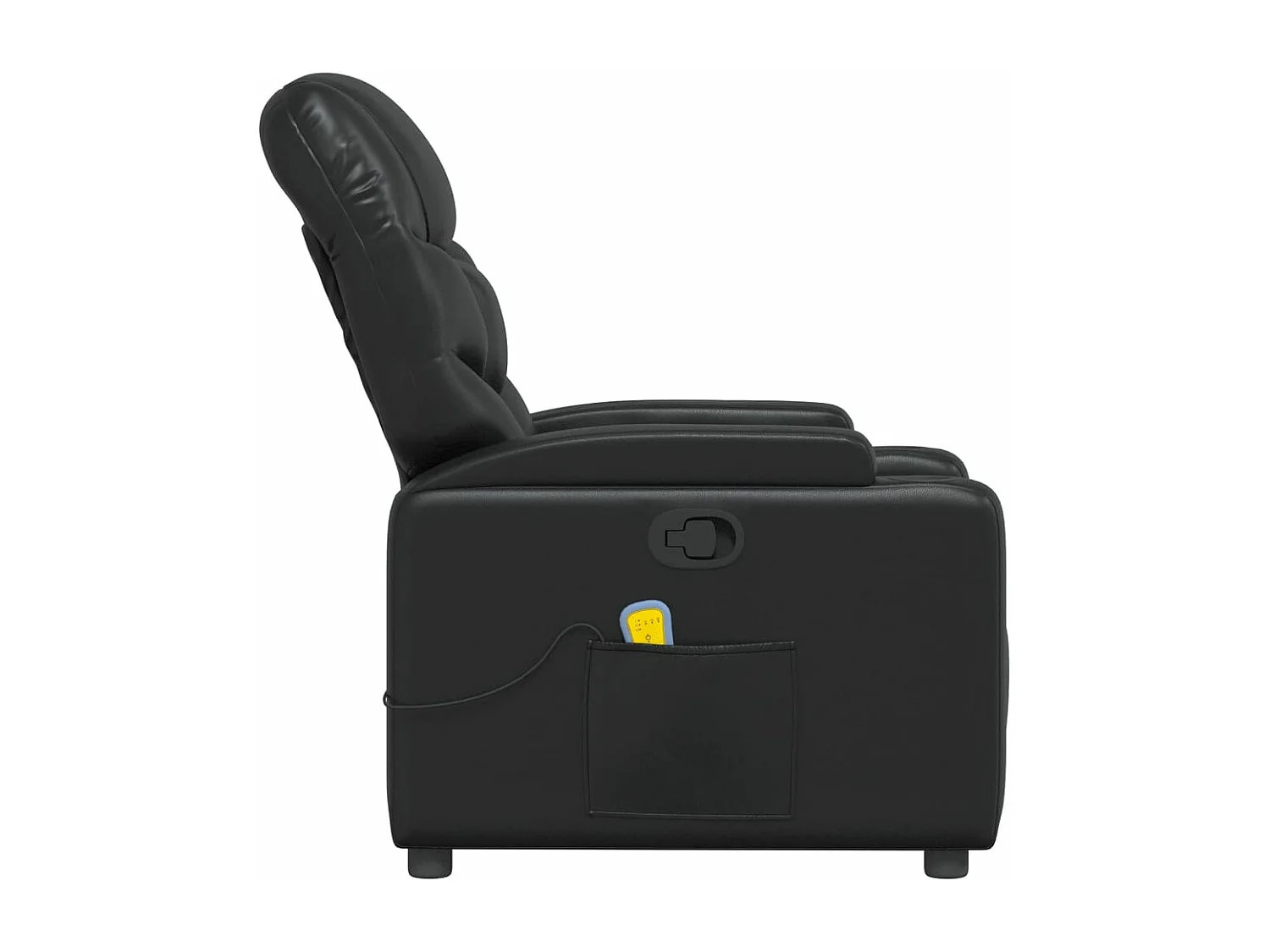 Fauteuil massant inclinable Noir Similicuir