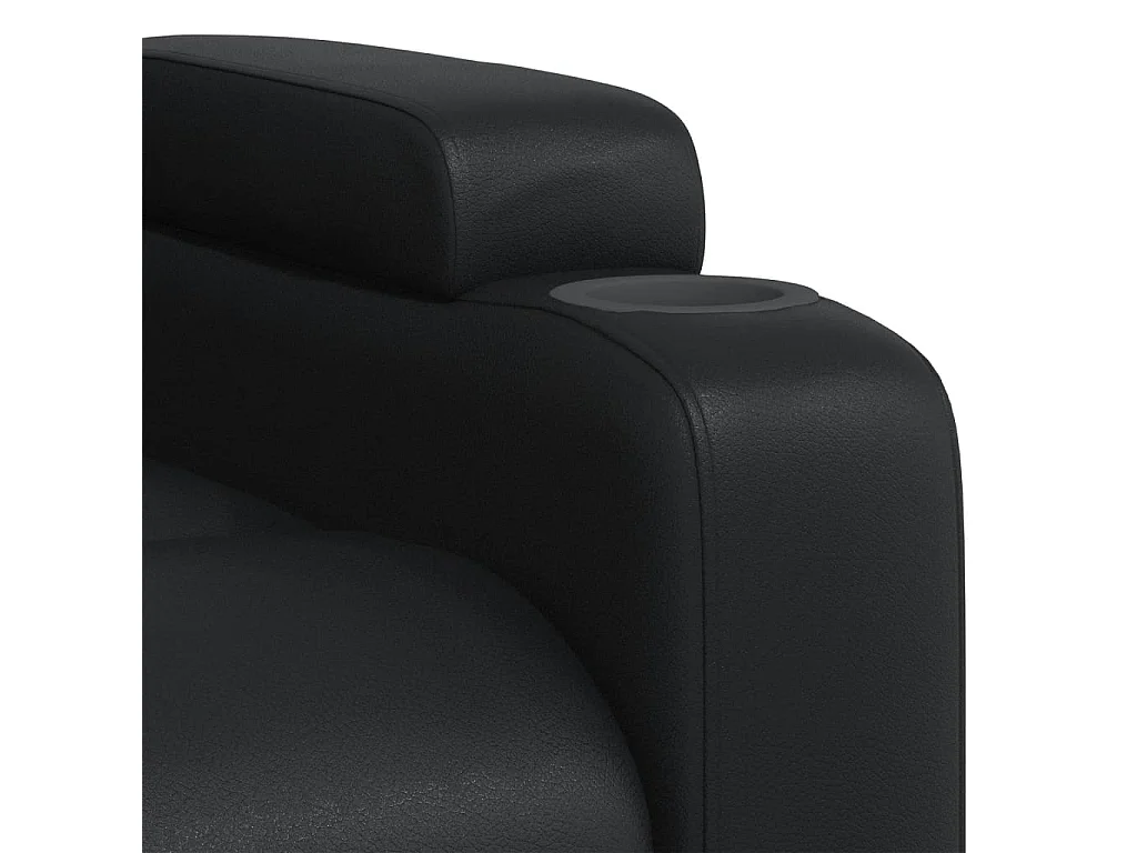 Fauteuil massant inclinable Noir Similicuir