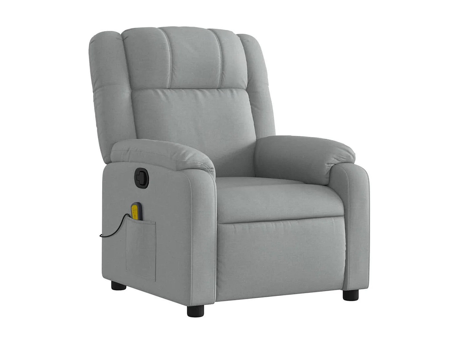 Fauteuil massant inclinable Gris clair Tissu