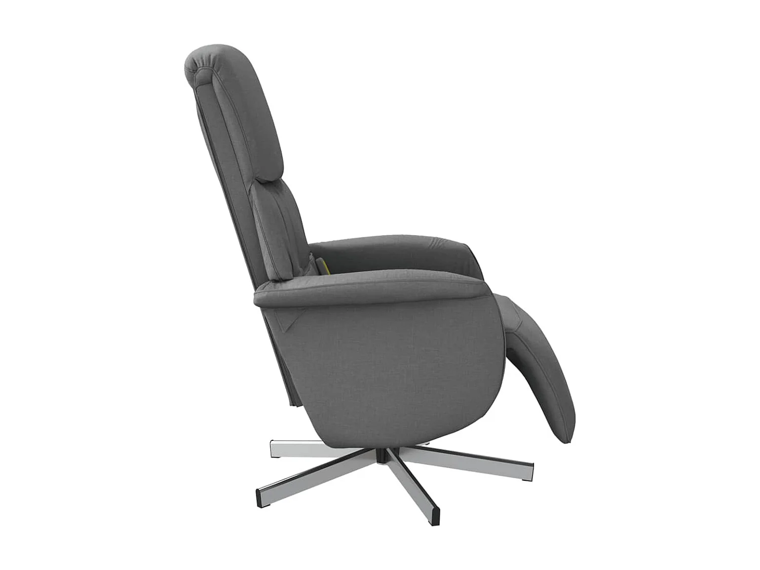 Fauteuil inclinable massant et repose-pieds gris foncé tissu