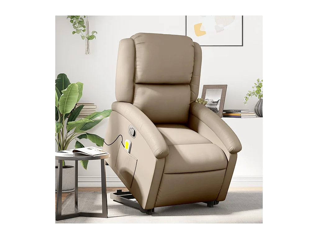 Fauteuil inclinable massant Cappuccino Similicuir