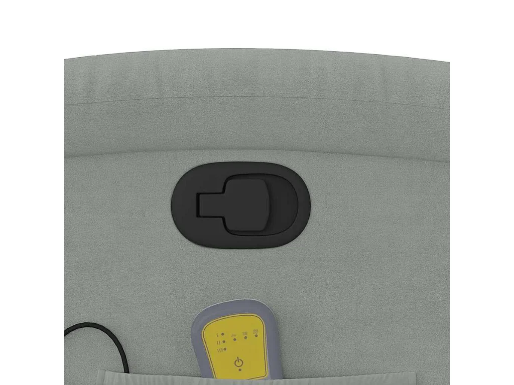 Fauteuil massant inclinable gris clair velours