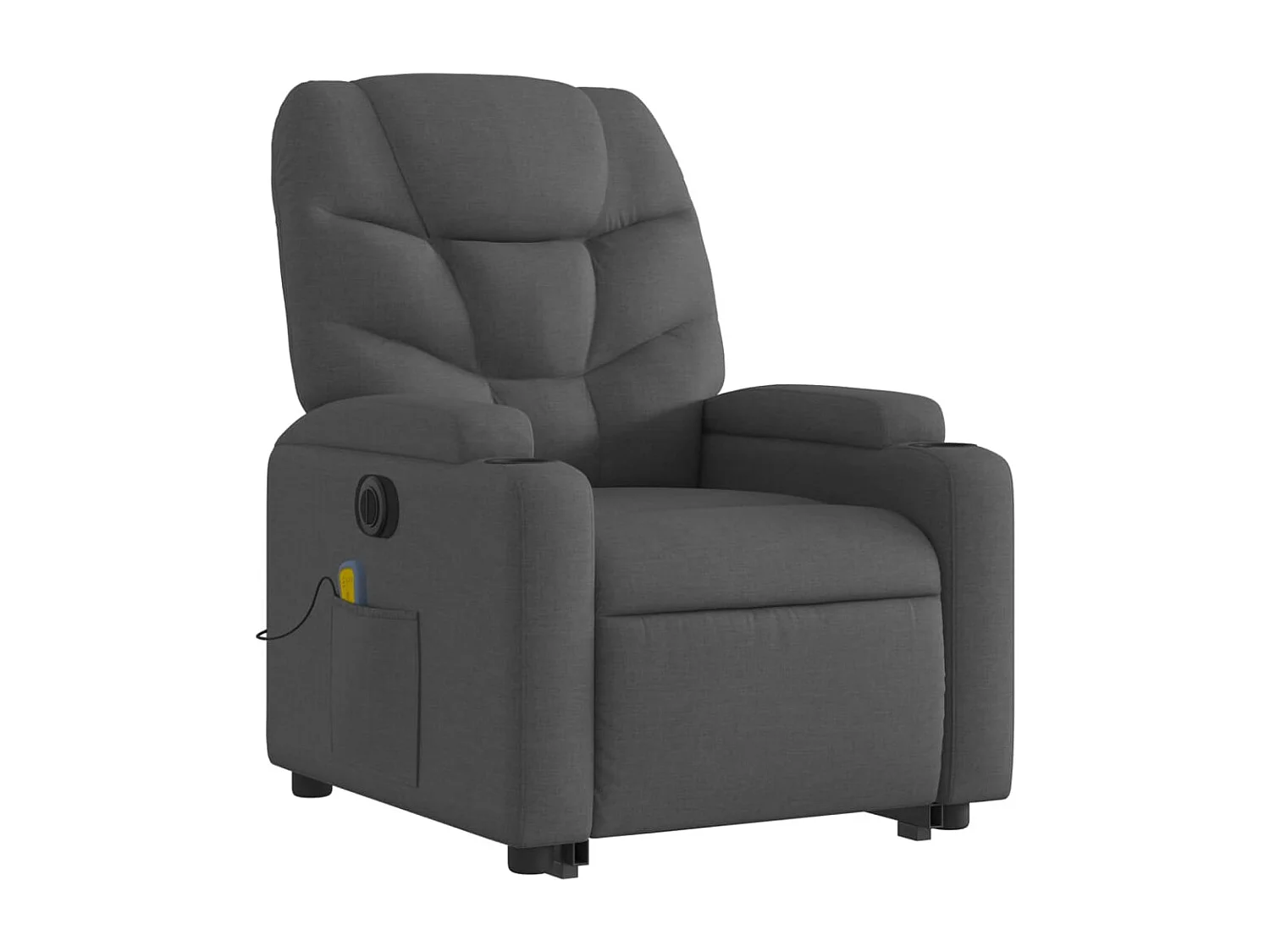 Fauteuil inclinable massant électrique Gris foncé Tissu