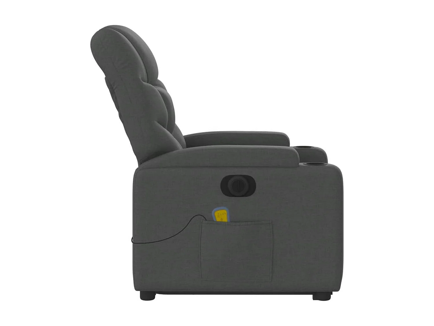 Fauteuil inclinable massant électrique Gris foncé Tissu