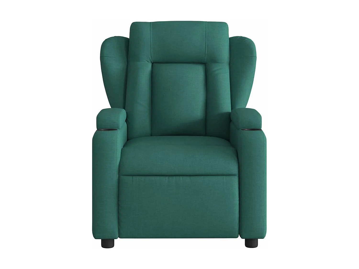 Fauteuil massant inclinable Vert foncé Tissu