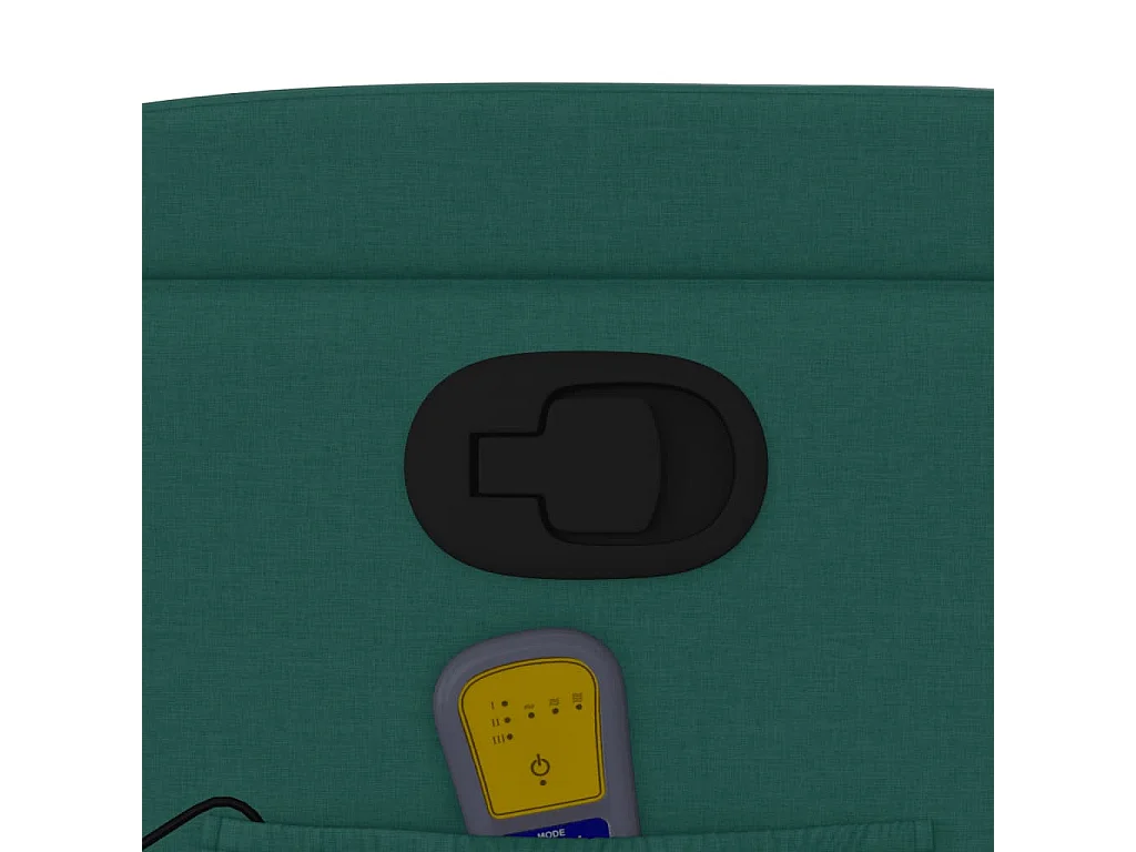Fauteuil massant inclinable Vert foncé Tissu