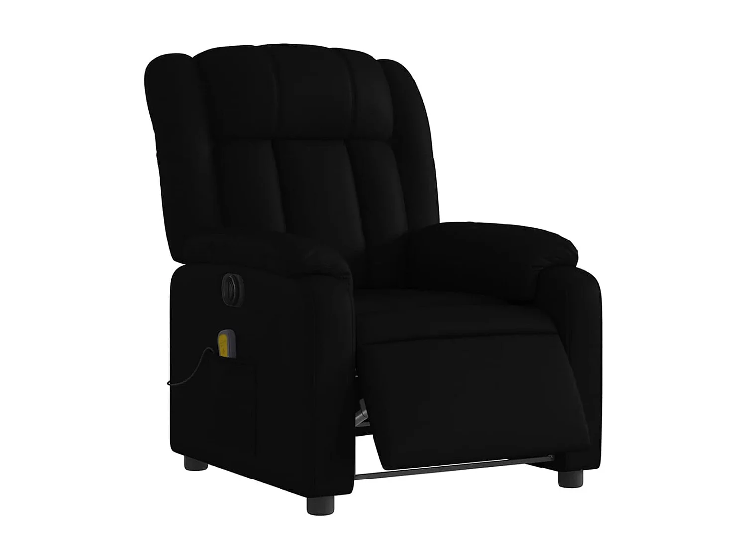 Sillón de masaje reclinable eléctrico cuero sintético negro