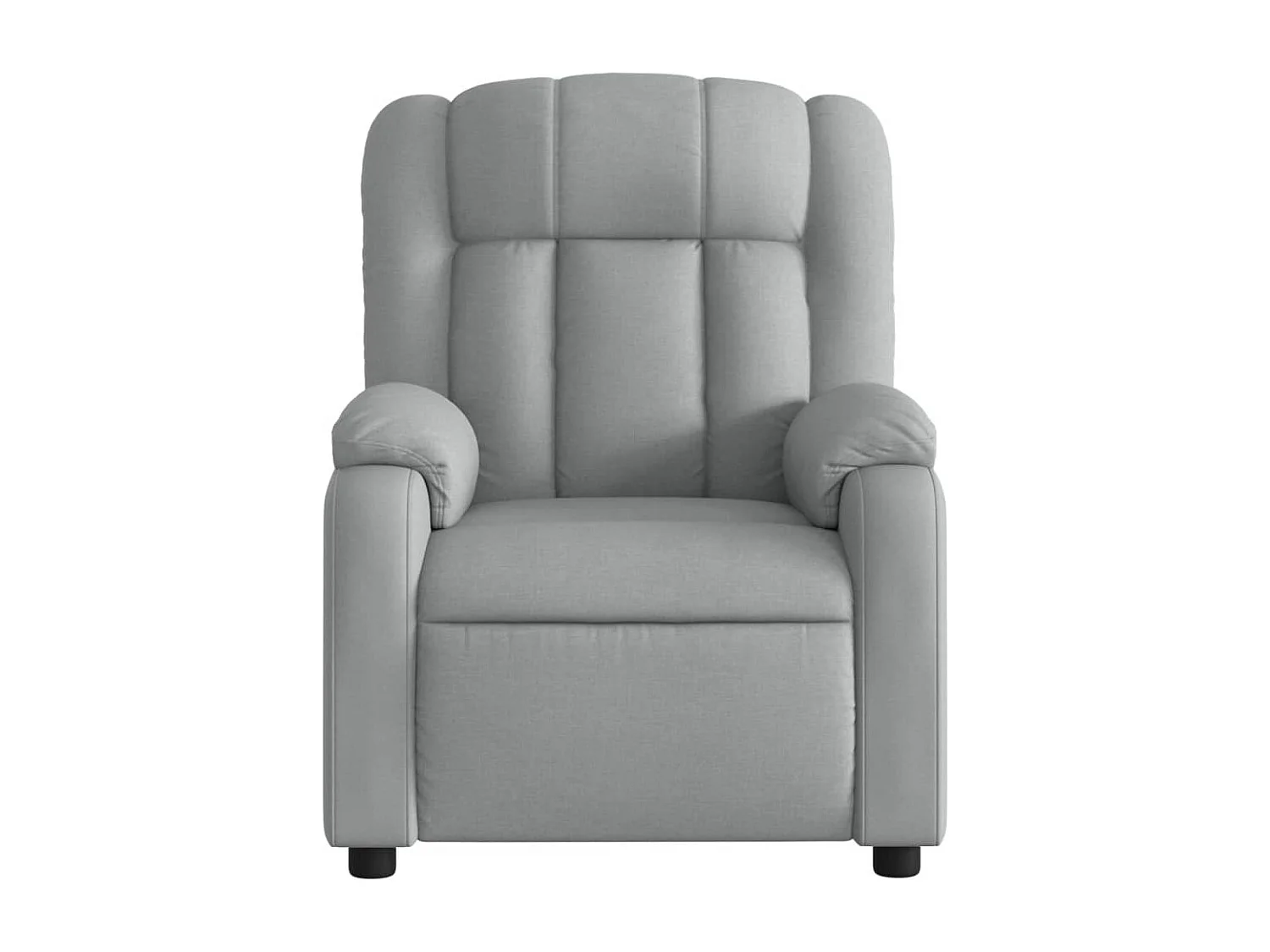 Fauteuil massant inclinable électrique gris clair tissu
