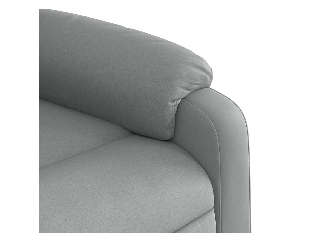Fauteuil massant inclinable électrique gris clair tissu