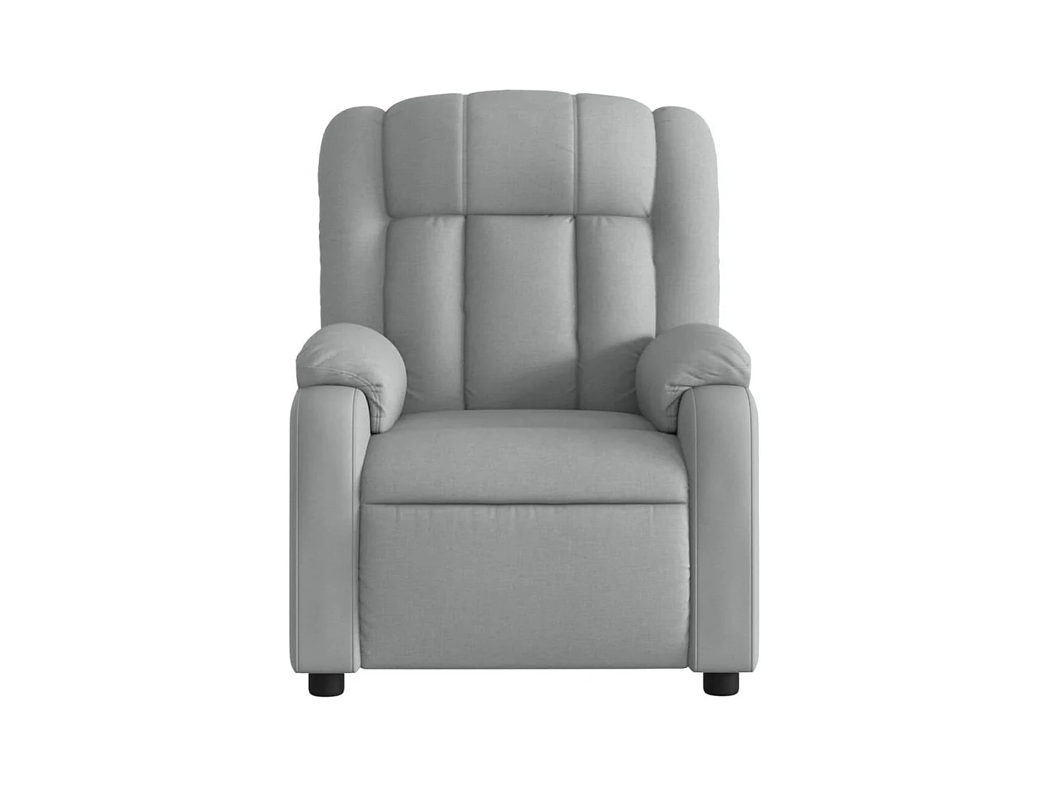 Fauteuil massant inclinable électrique gris clair tissu