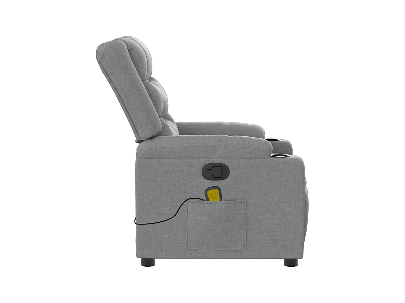 Fauteuil massant inclinable Gris clair Tissu