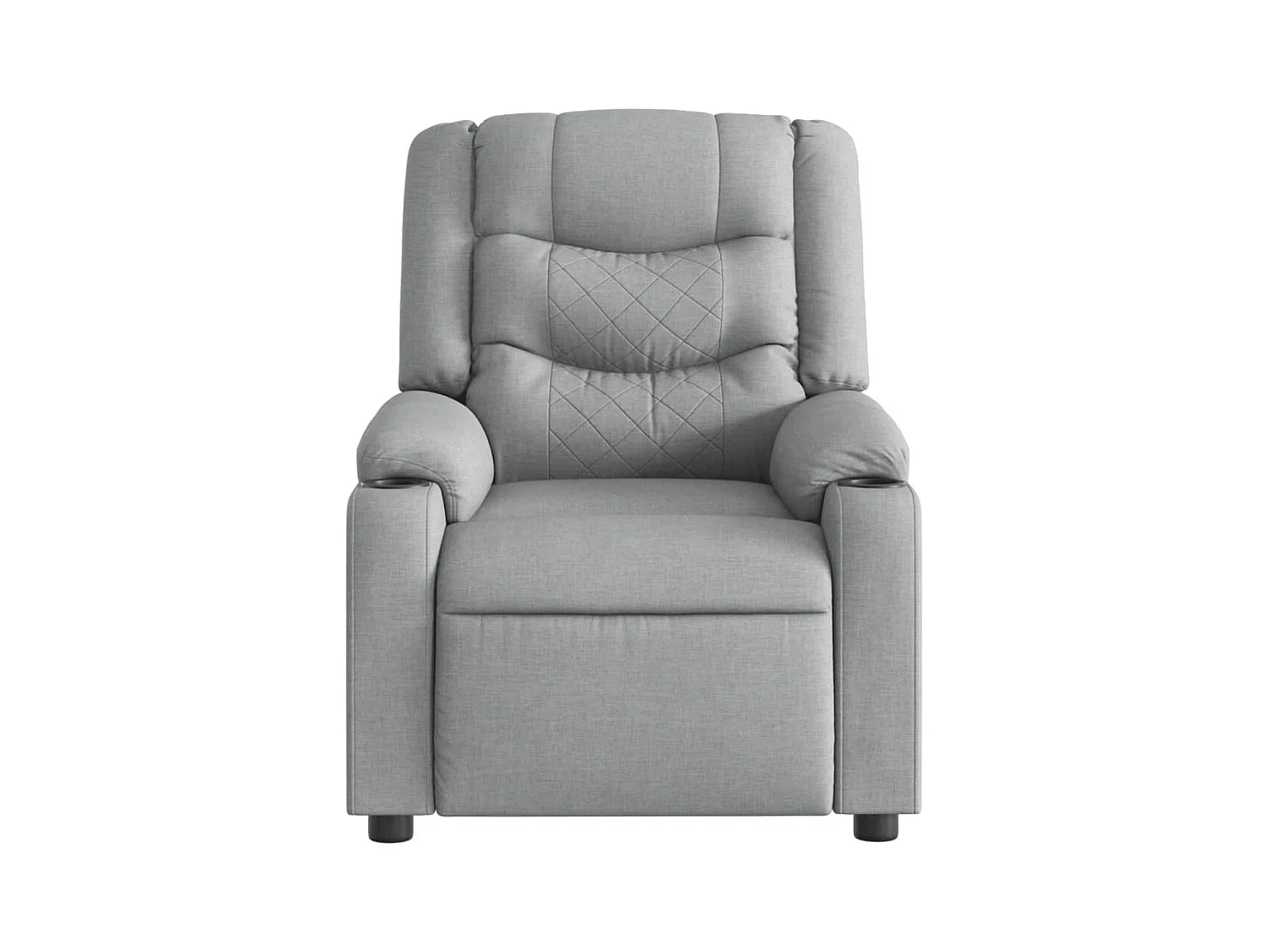Fauteuil massant inclinable Gris clair Tissu