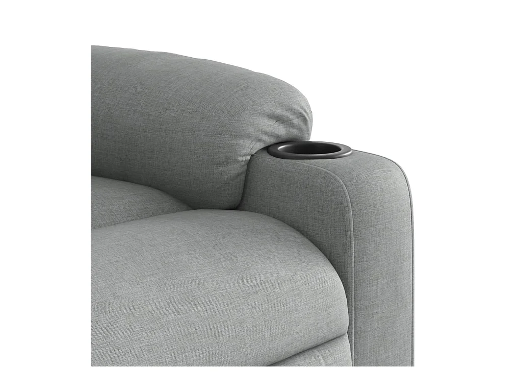 Fauteuil massant inclinable Gris clair Tissu