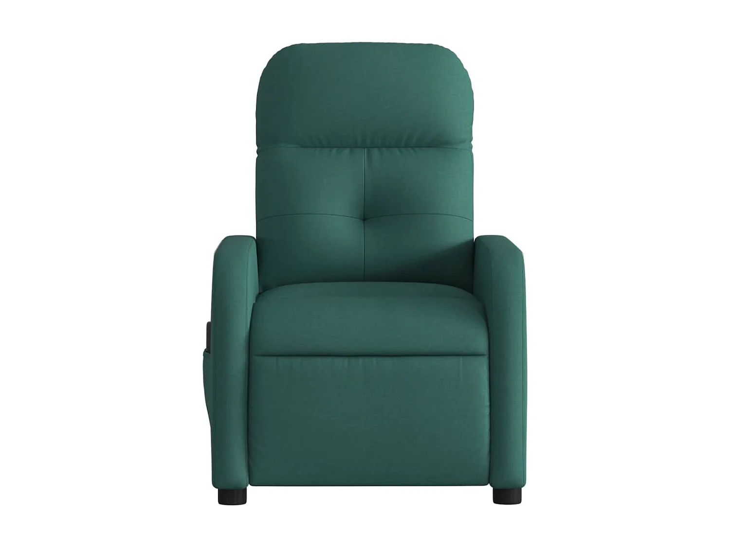 Fauteuil massant inclinable Vert foncé Tissu