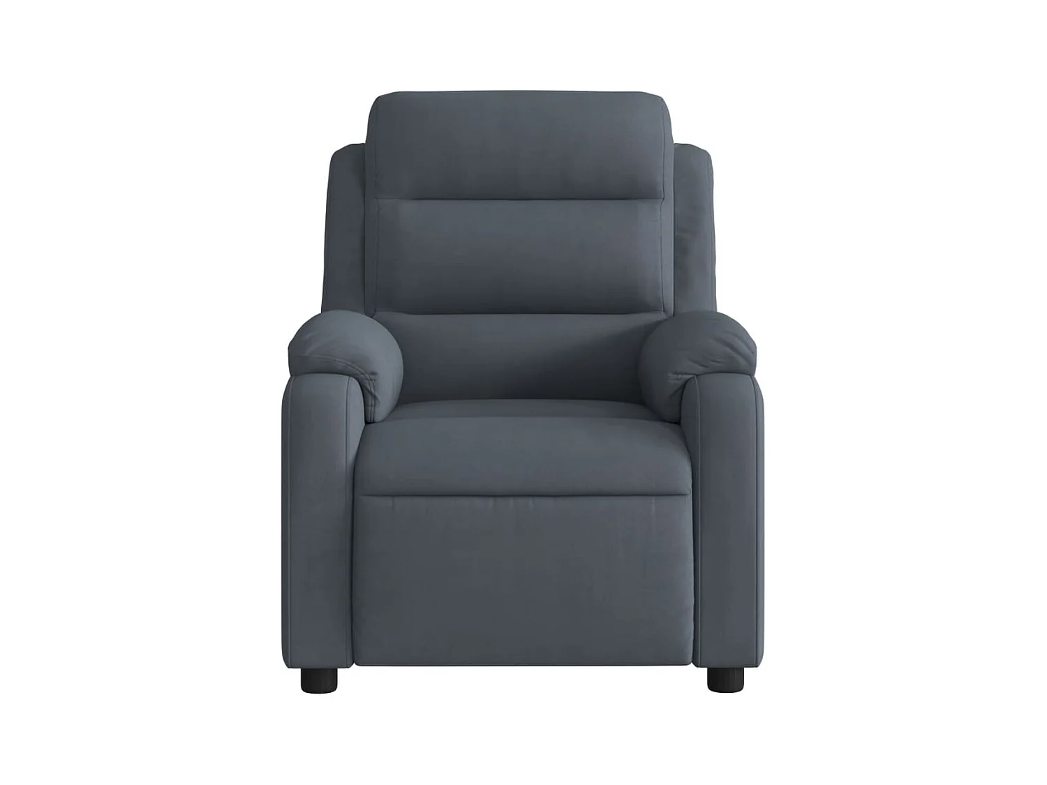 Fauteuil inclinable massant électrique gris foncé velours