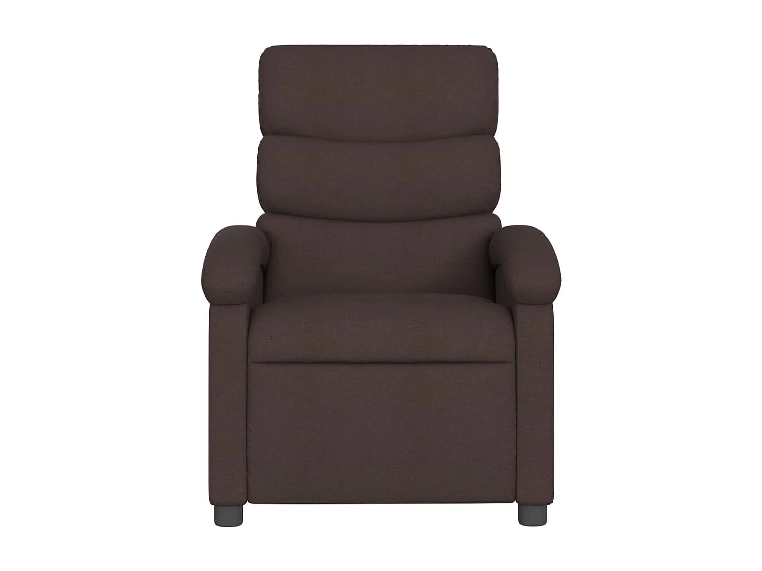 Fauteuil massant inclinable Marron foncé Tissu