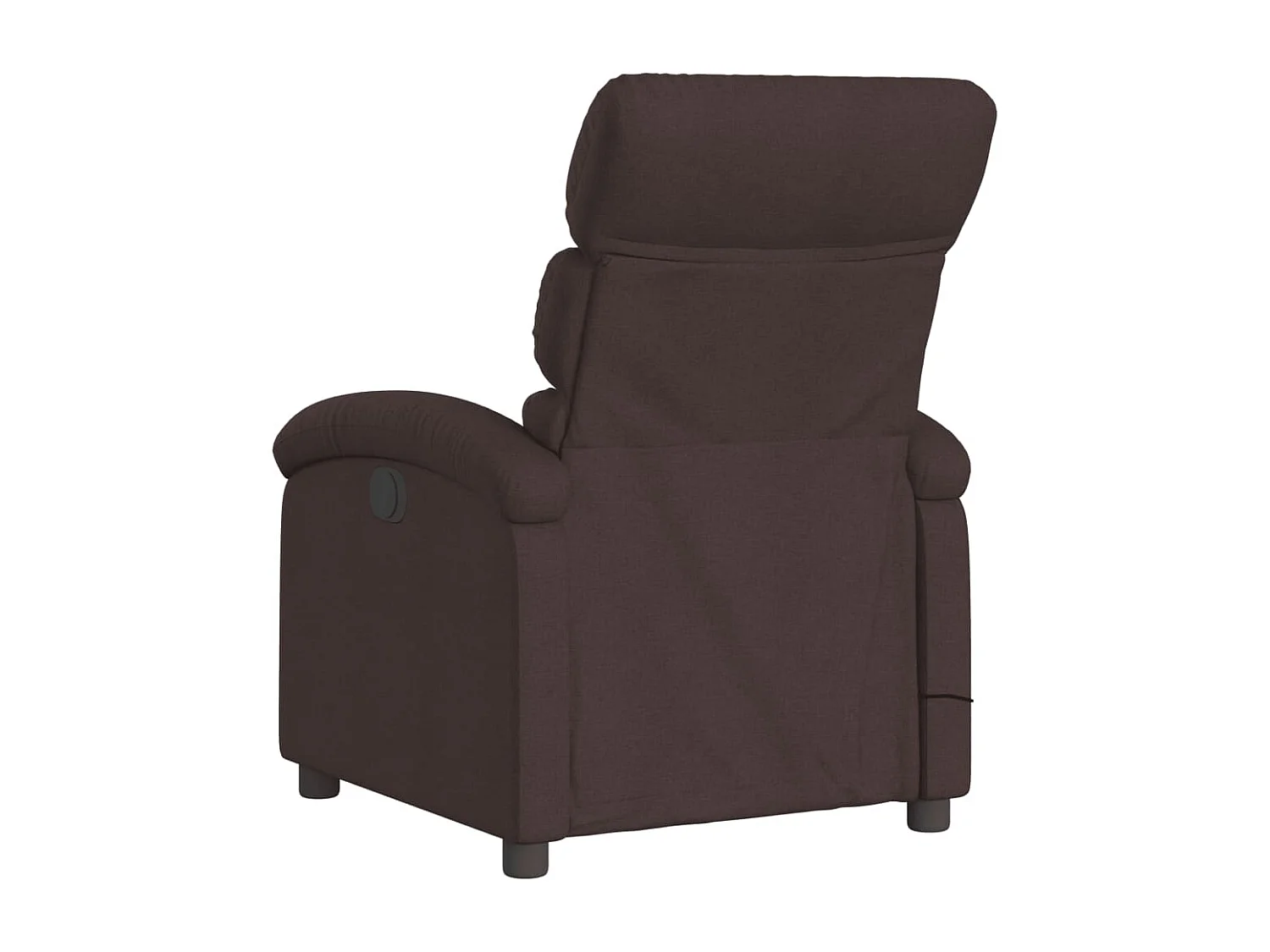 Fauteuil massant inclinable Marron foncé Tissu