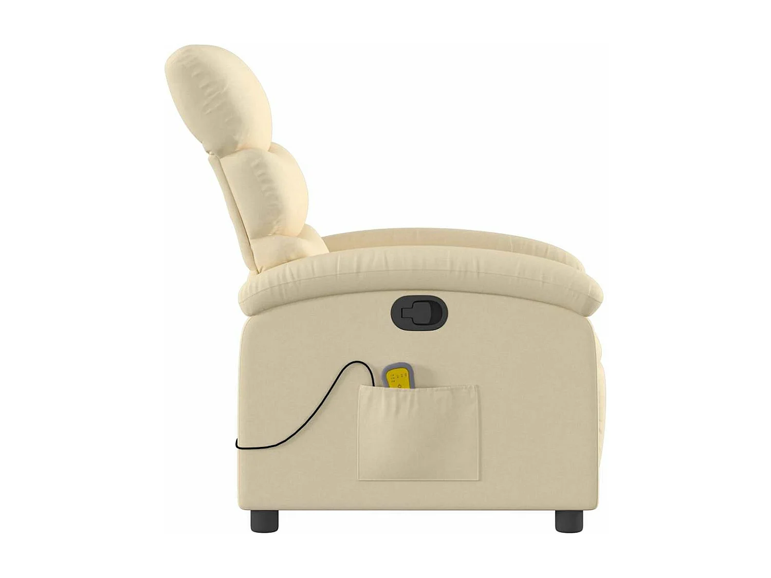 Fauteuil massant inclinable Crème Tissu