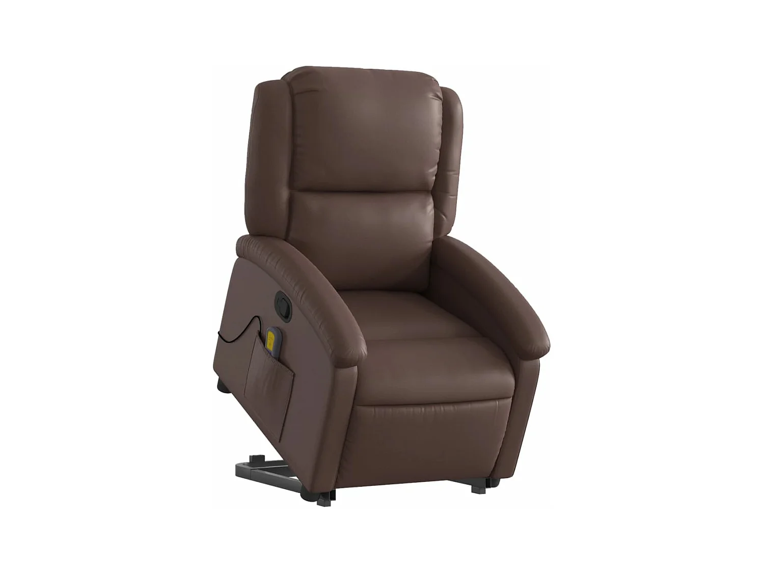 Fauteuil inclinable massant Marron Similicuir
