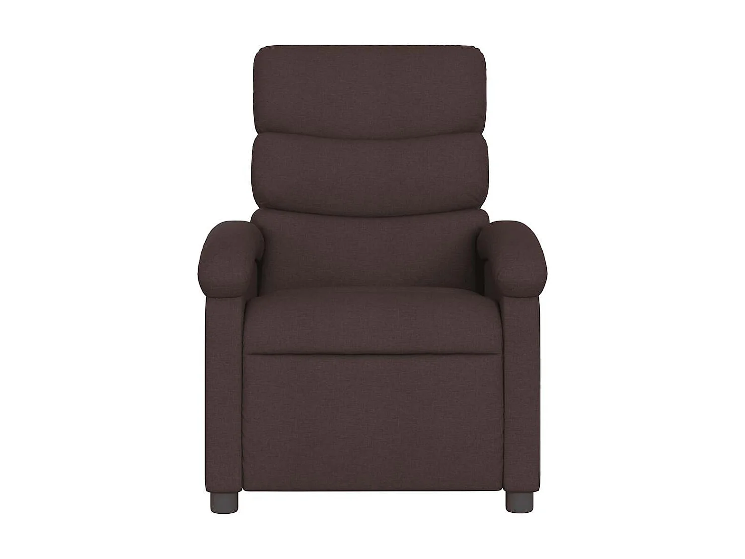 Fauteuil massant inclinable électrique Marron foncé Tissu