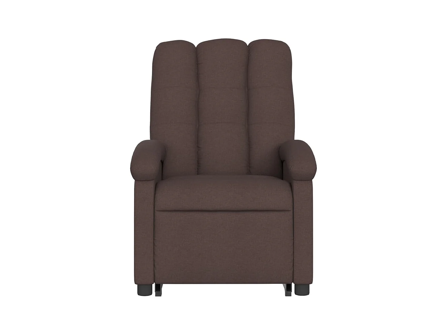 Fauteuil inclinable massant Marron foncé Tissu