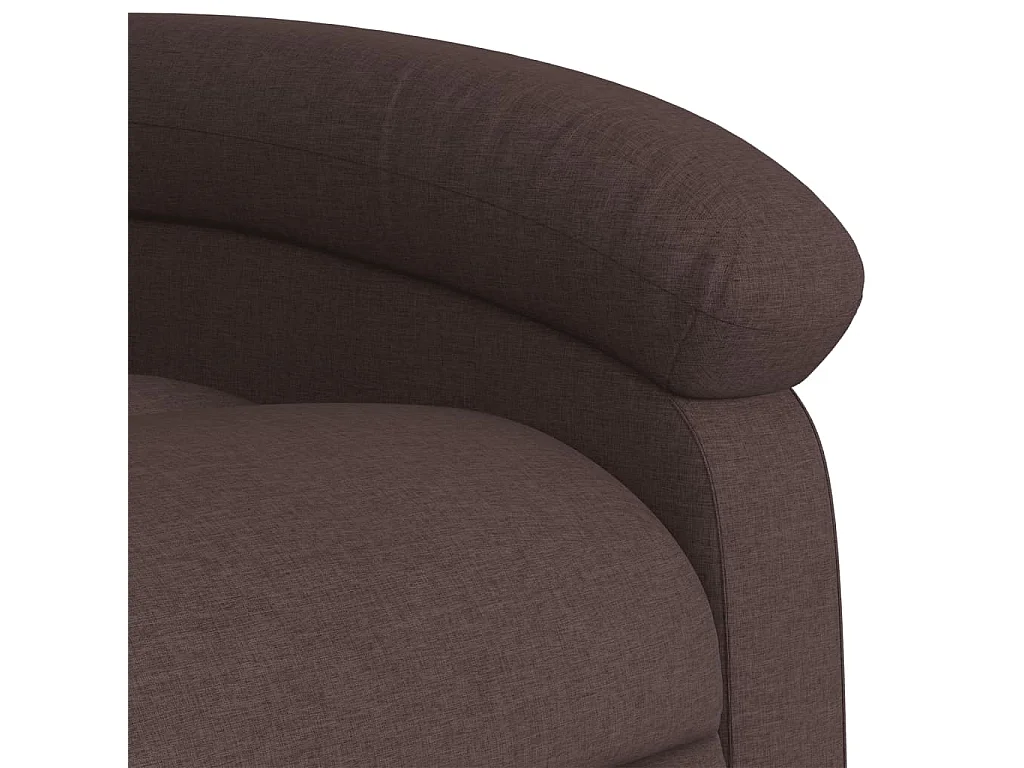 Fauteuil inclinable massant Marron foncé Tissu