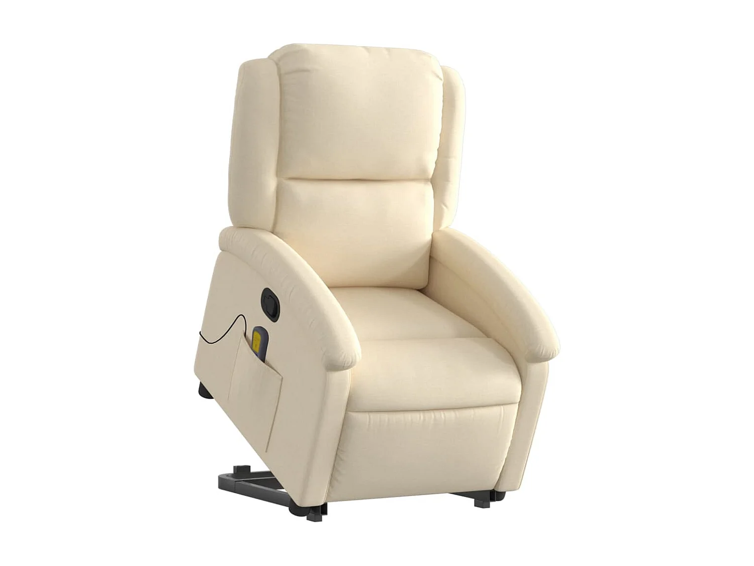 Fauteuil inclinable massant Crème Tissu