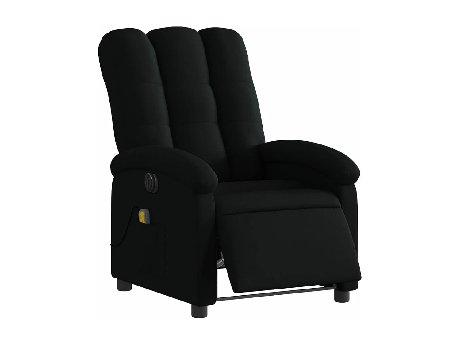 Fauteuil massant inclinable électrique Noir Tissu