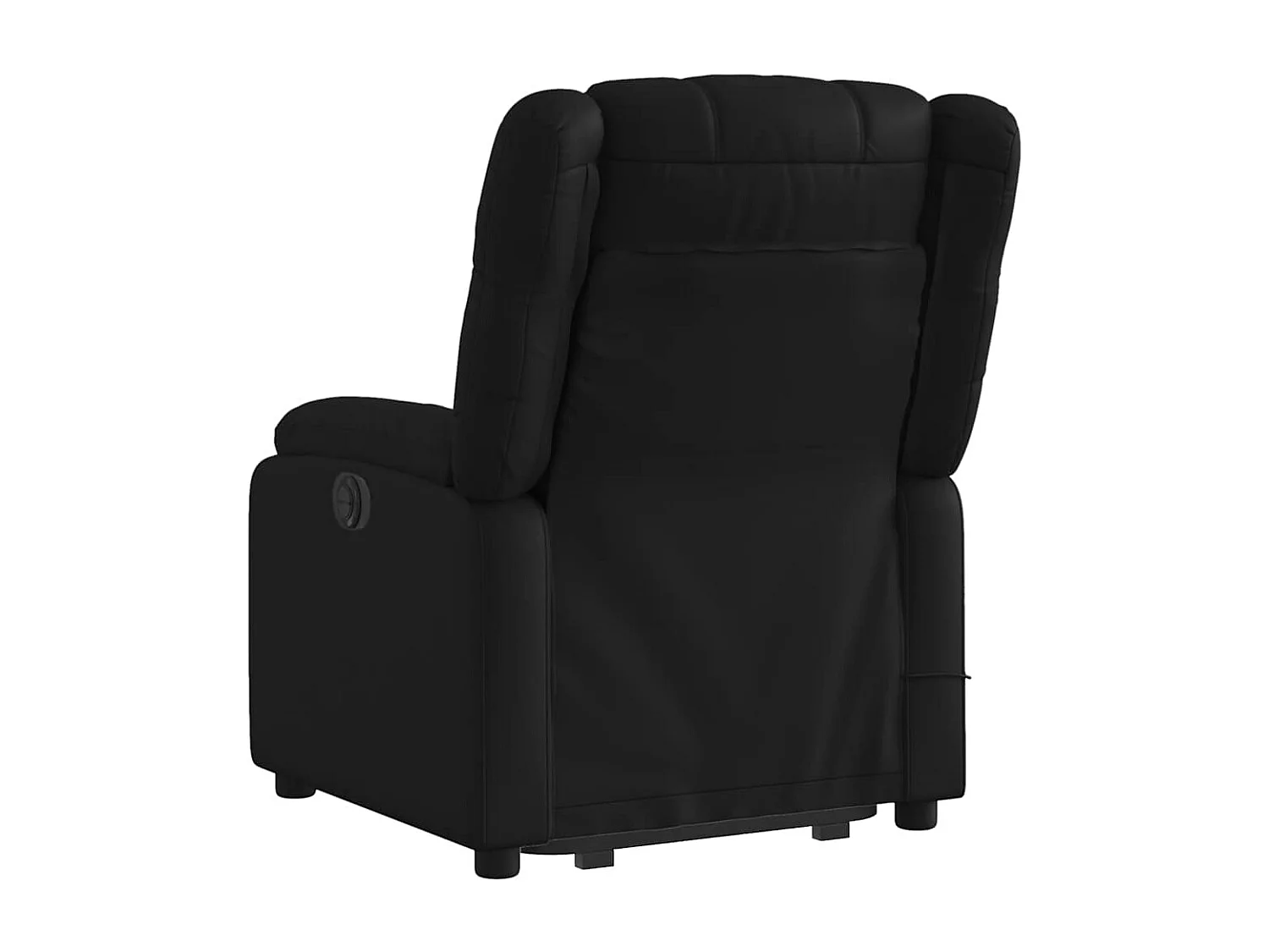 Sillón de masaje elevable eléctrico cuero sintético negro