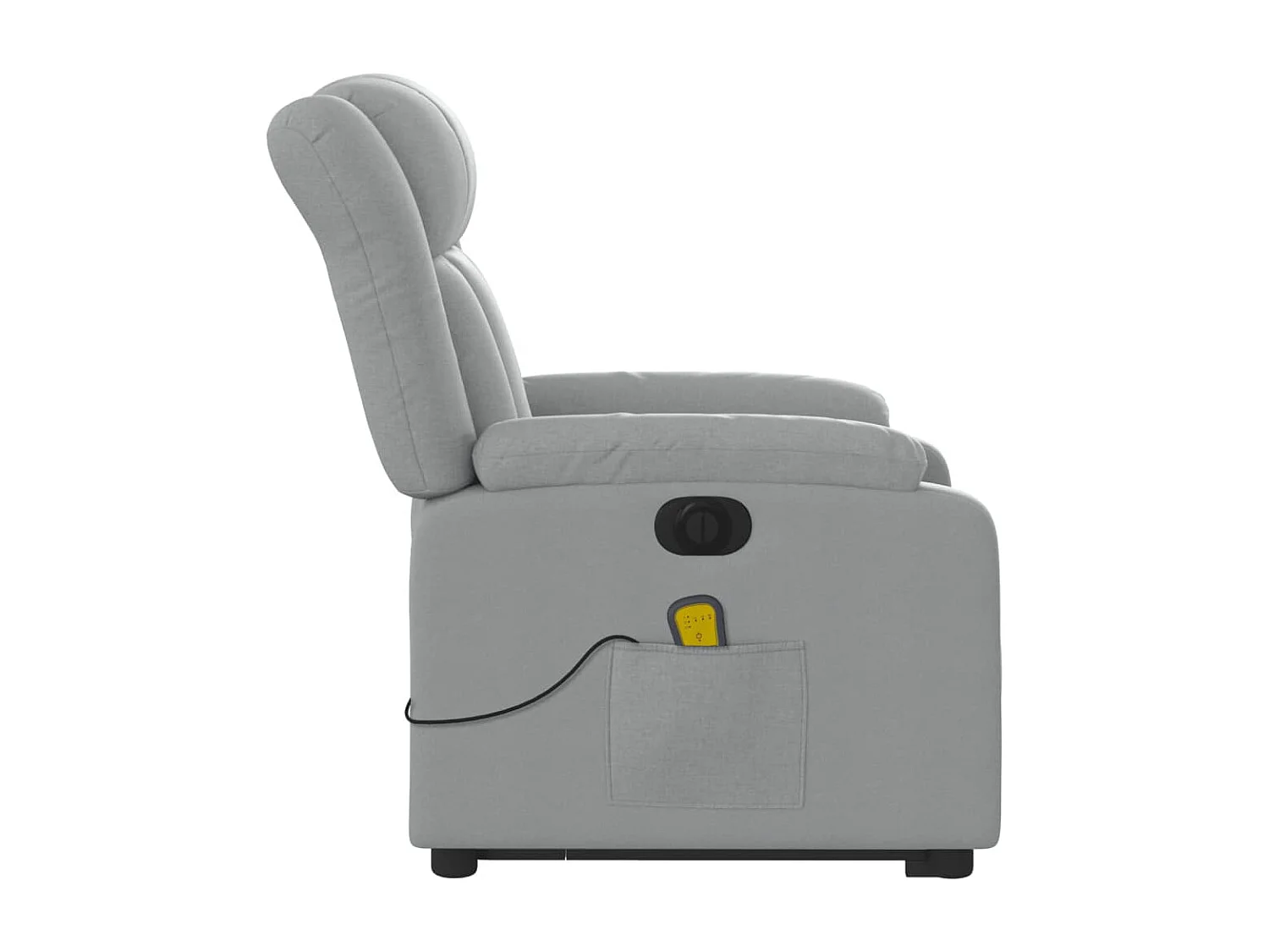 Fauteuil inclinable massant électrique Gris clair Tissu