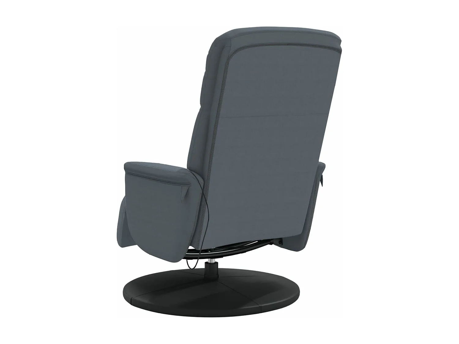 Fauteuil inclinable massant repose-pied gris foncé velours