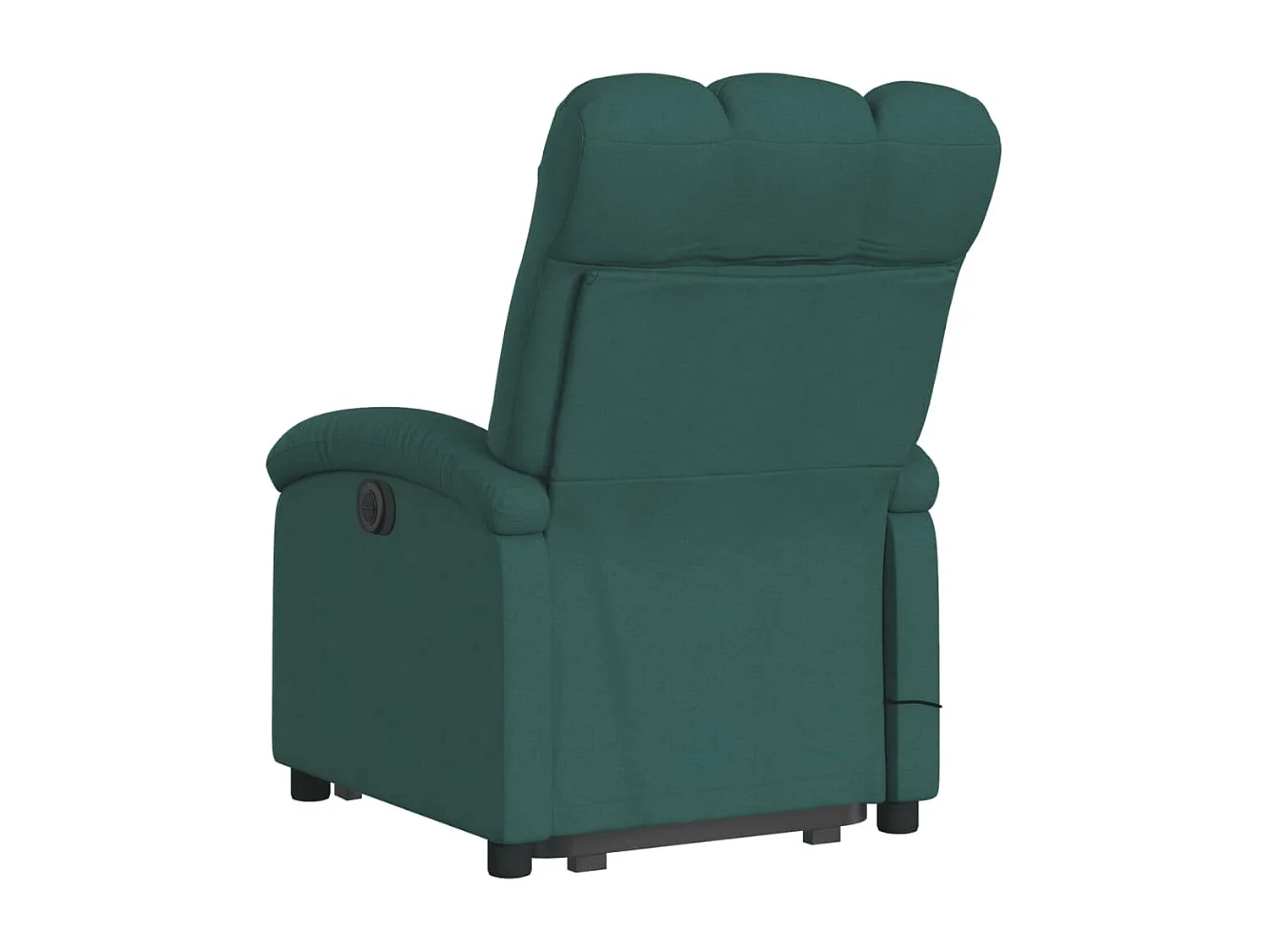 Fauteuil inclinable massant électrique Vert foncé Tissu