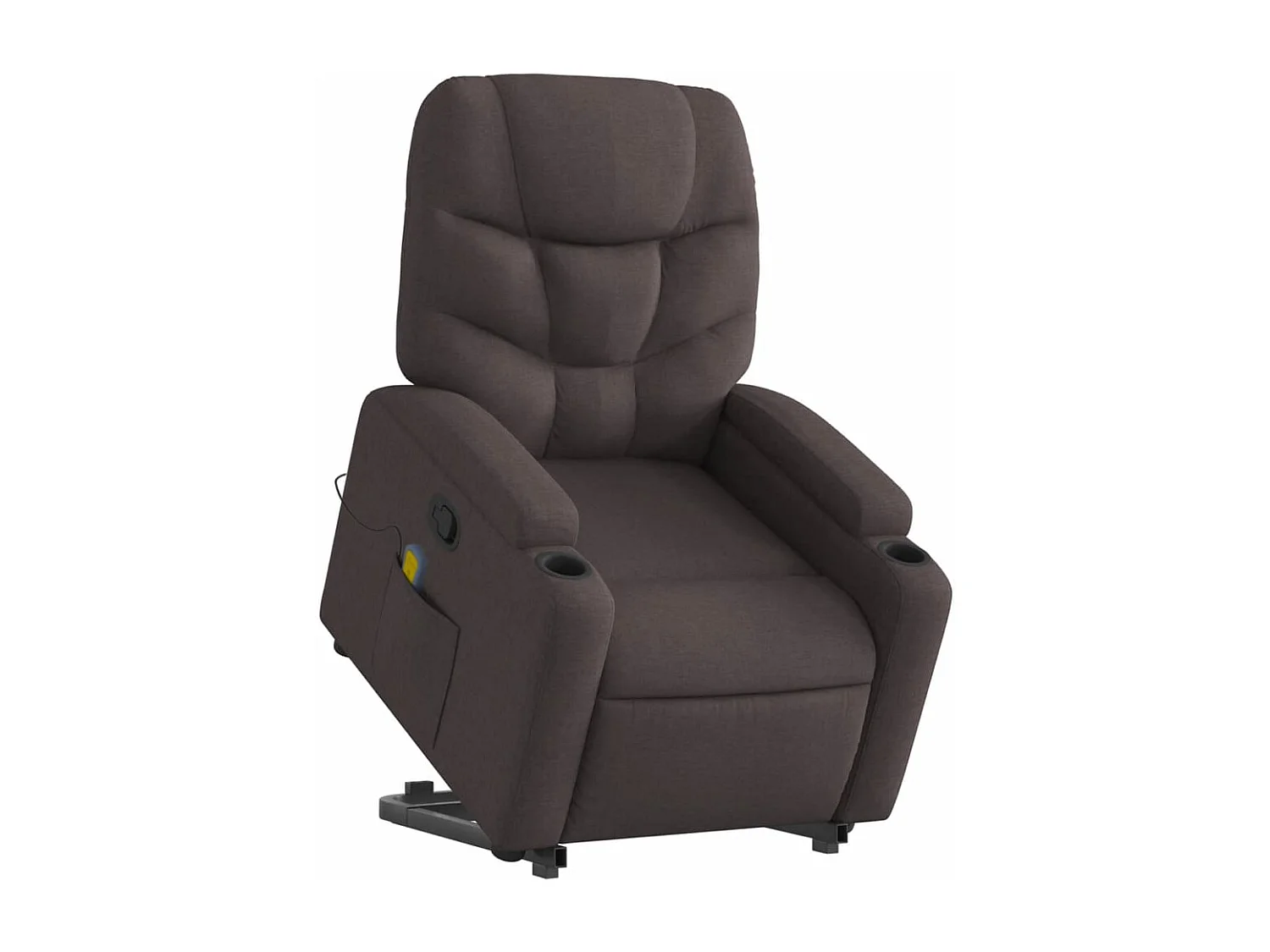 Fauteuil inclinable massant Marron foncé Tissu