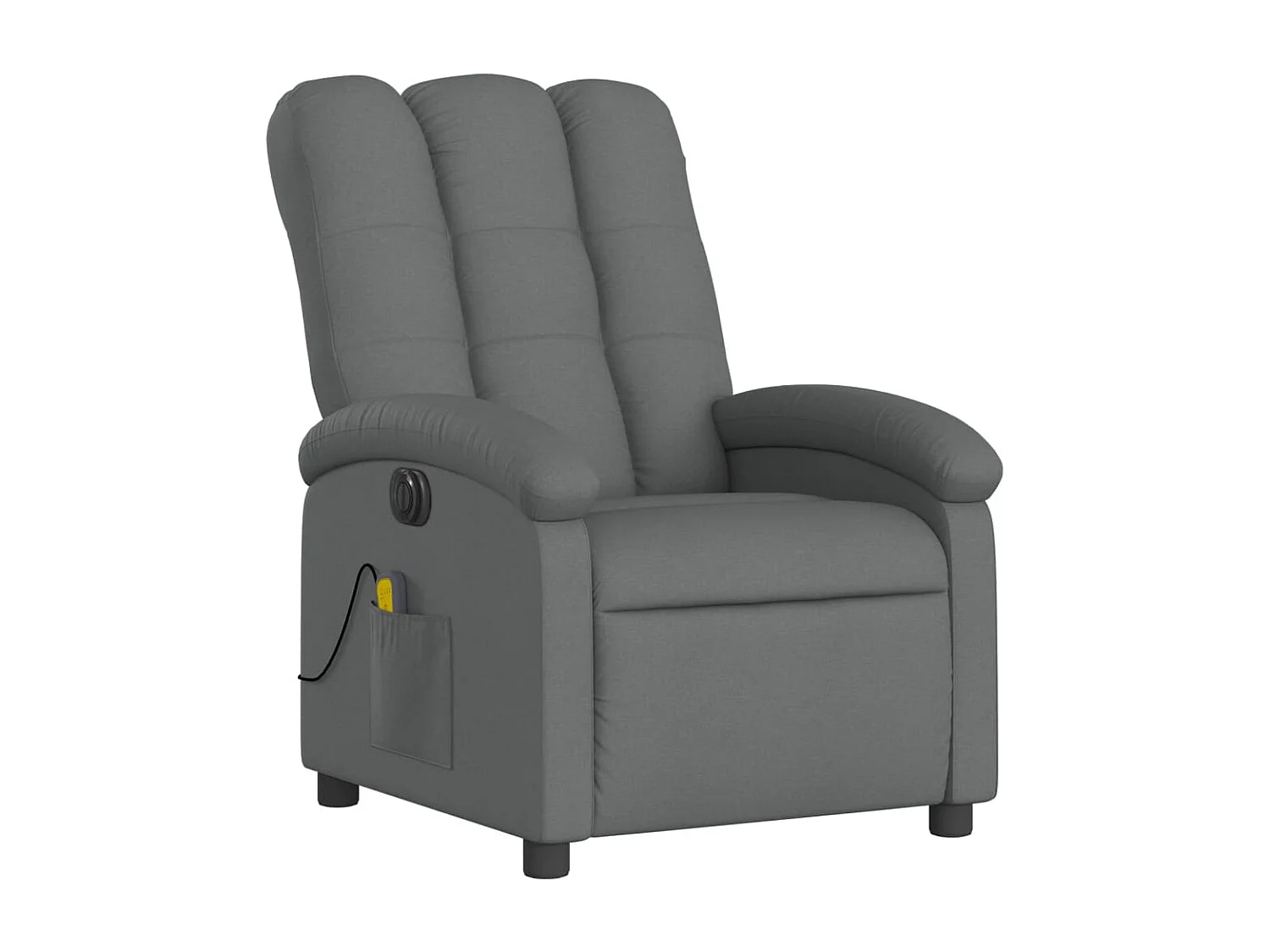 Fauteuil inclinable massant électrique gris foncé tissu