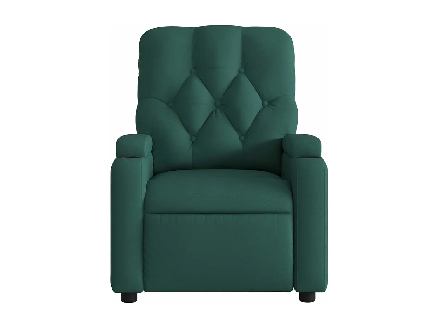 Fauteuil massant inclinable électrique Vert foncé Tissu