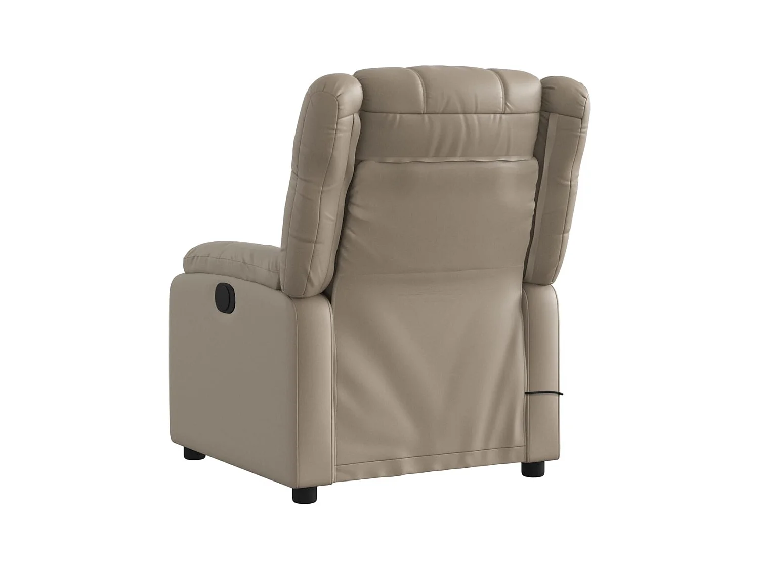 Fauteuil massant inclinable électrique cappuccino similicuir