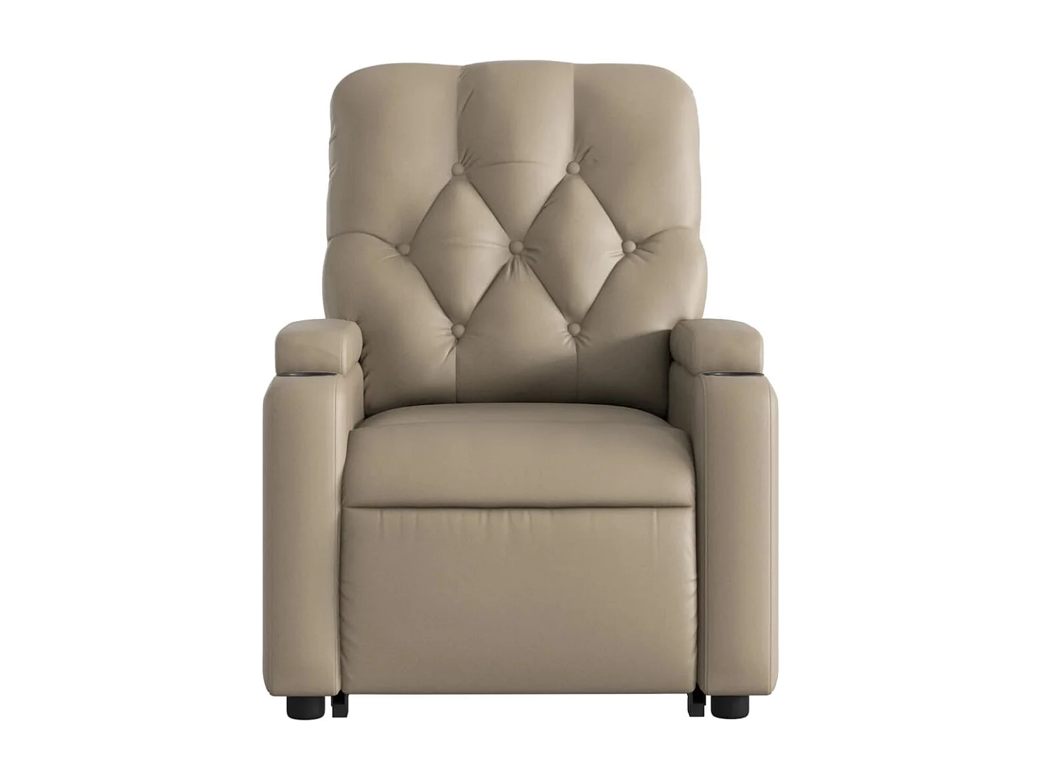 Fauteuil inclinable massant électrique cappuccino similicuir