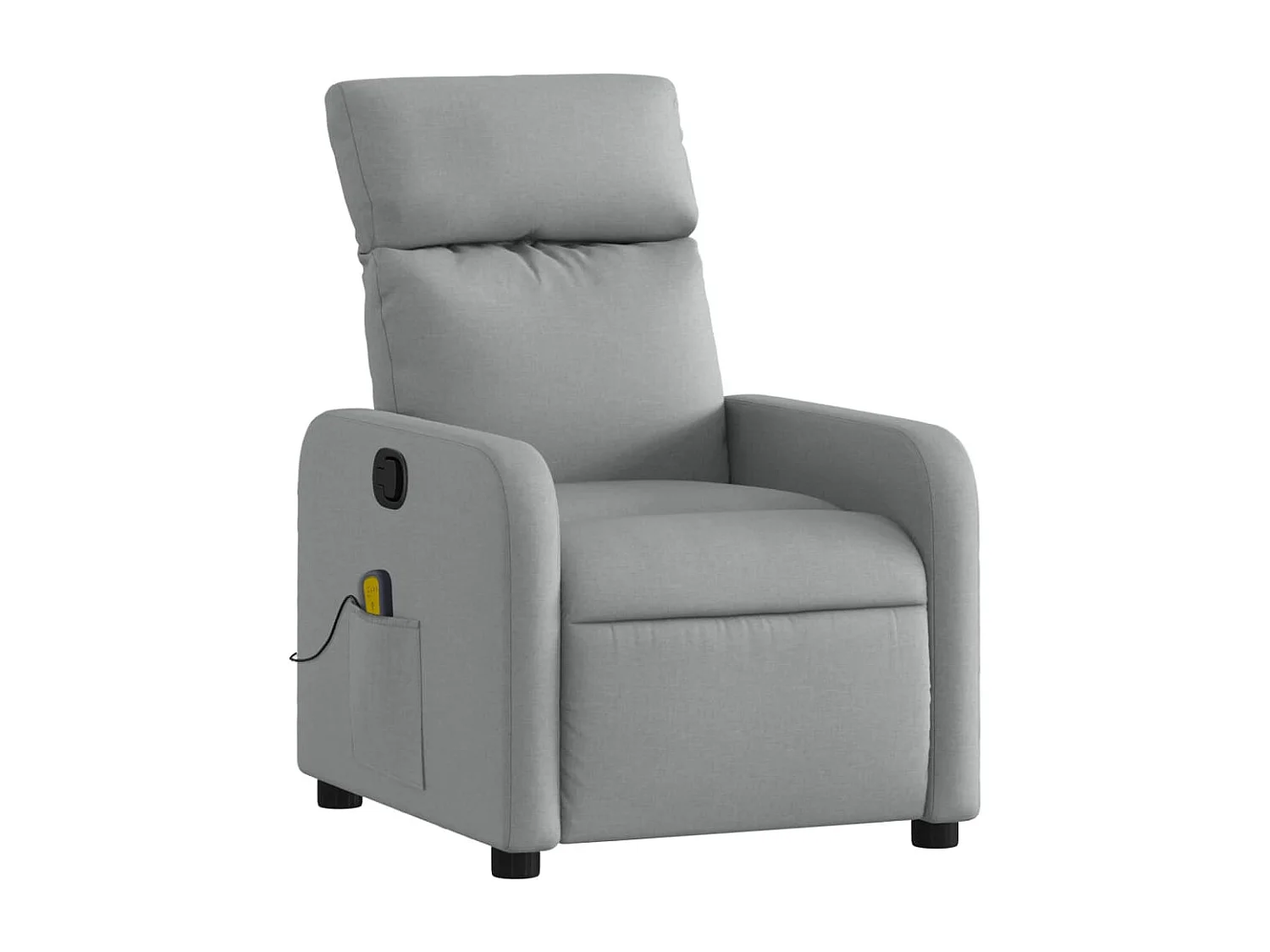 Fauteuil massant inclinable Gris clair Tissu
