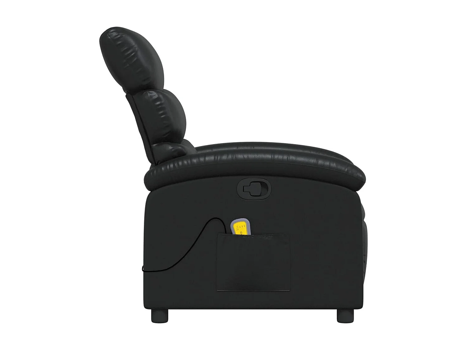 Fauteuil massant inclinable Noir Similicuir