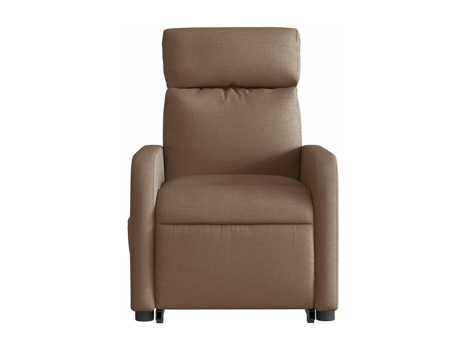 Sillón de masaje eléctrico reclinable elevable tela marrón