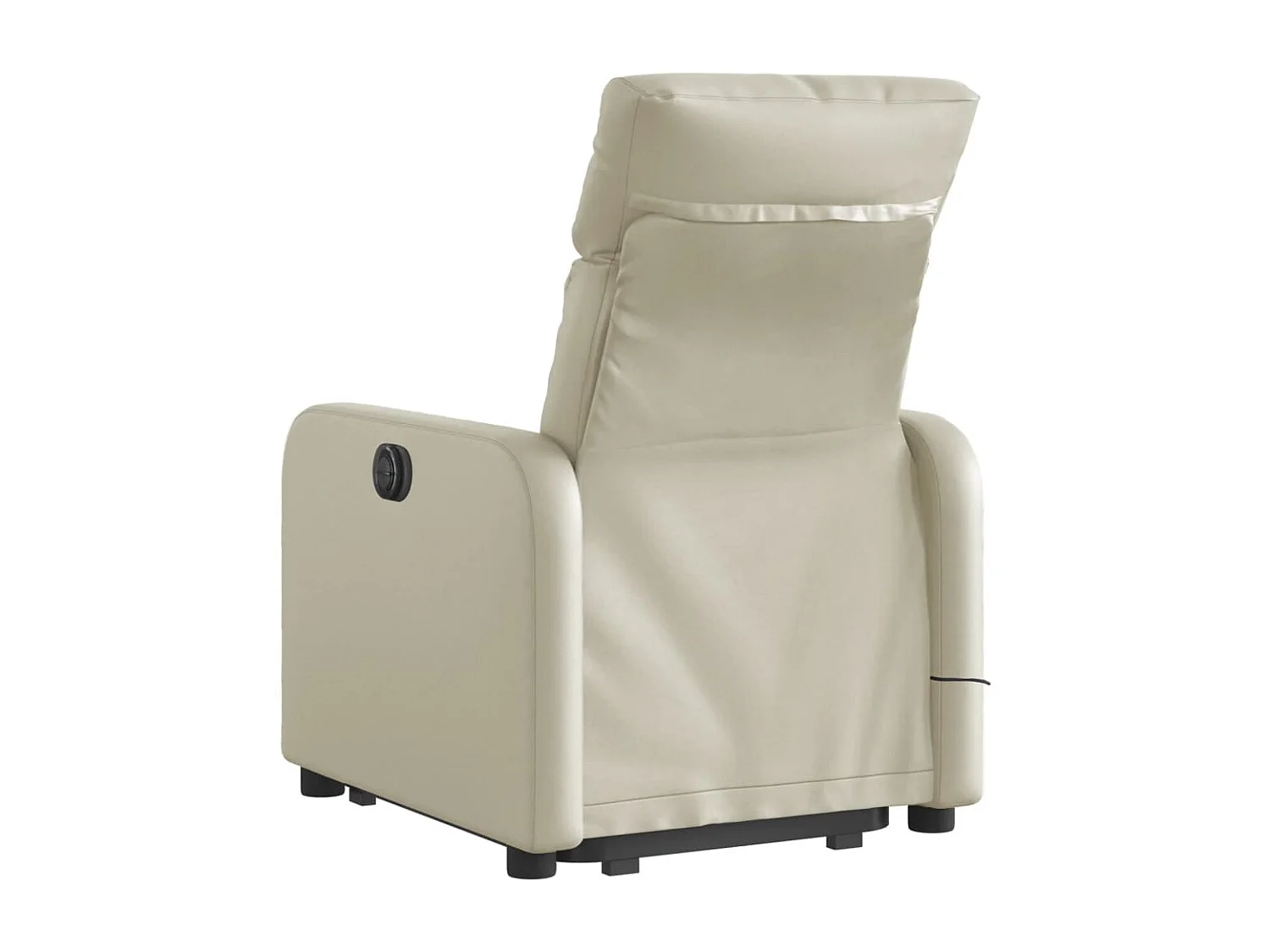 Fauteuil inclinable massant électrique crème similicuir