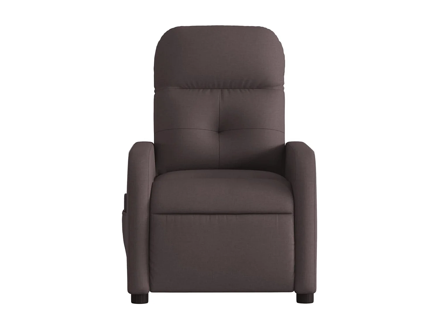 Fauteuil massant inclinable Marron foncé Tissu