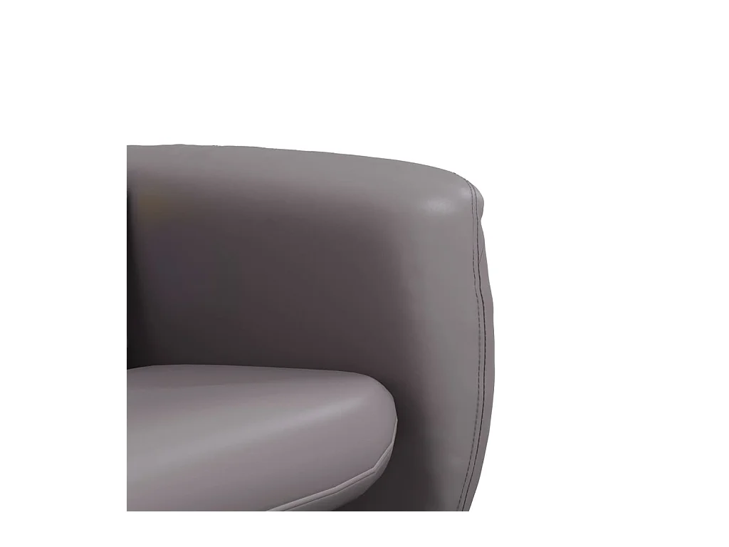 Fauteuil inclinable massant avec repose-pied gris similicuir