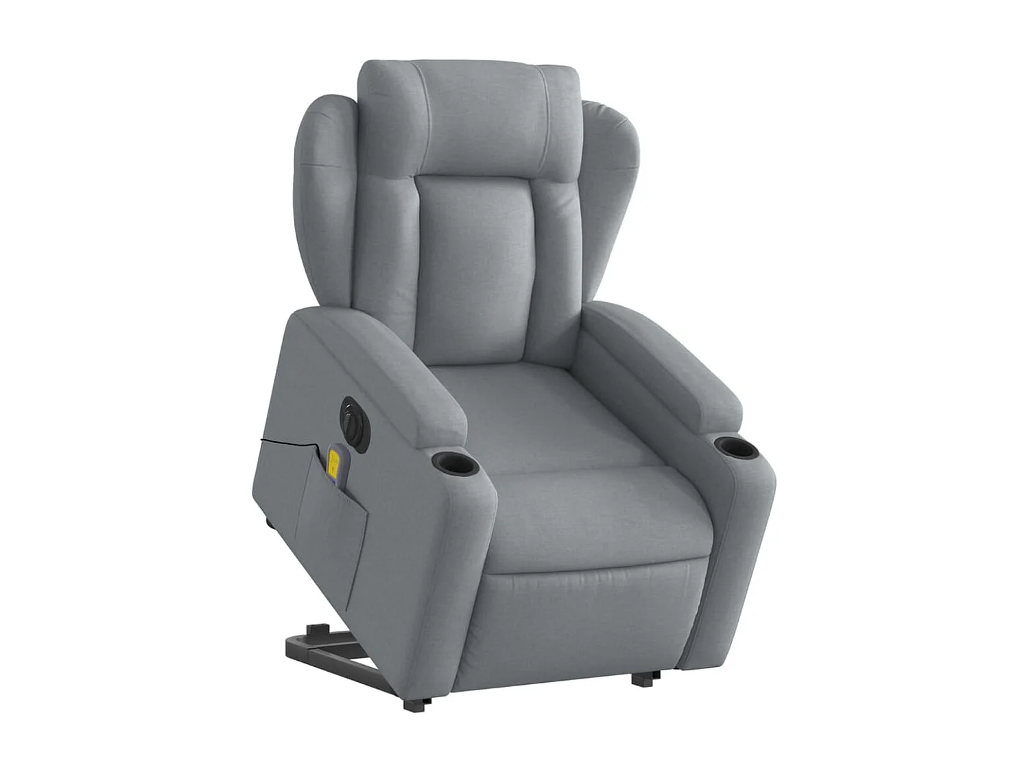 Fauteuil inclinable massant électrique Gris clair Tissu