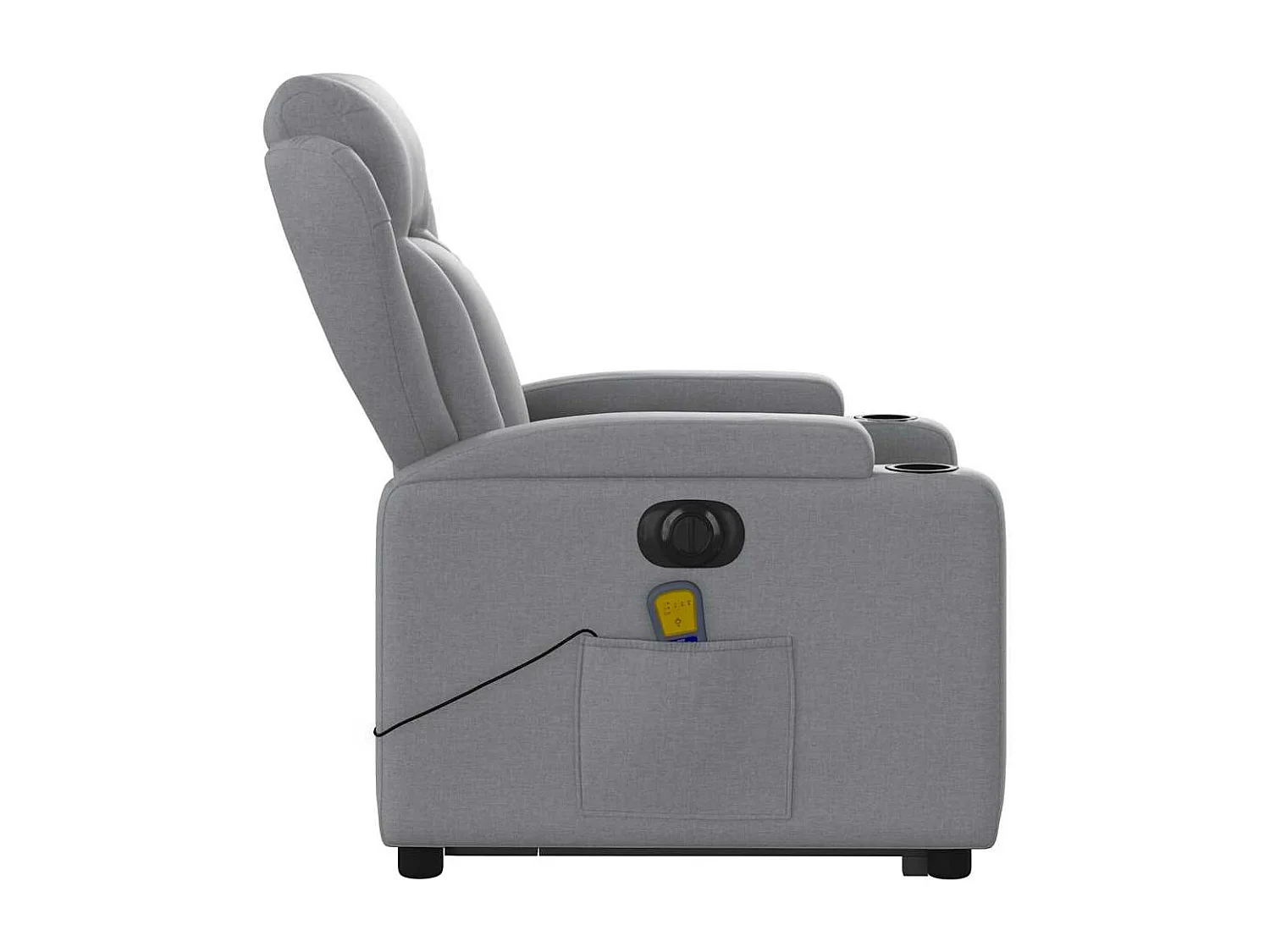 Fauteuil inclinable massant électrique Gris clair Tissu